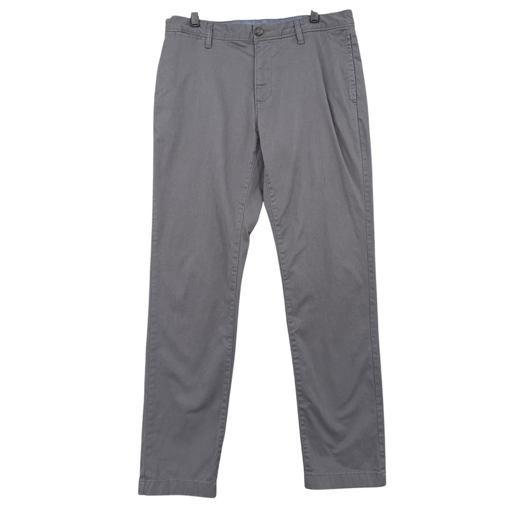 14th & Union Slim Fit Mens 33x32‎ Cotton Spandex Gray Chino Pants